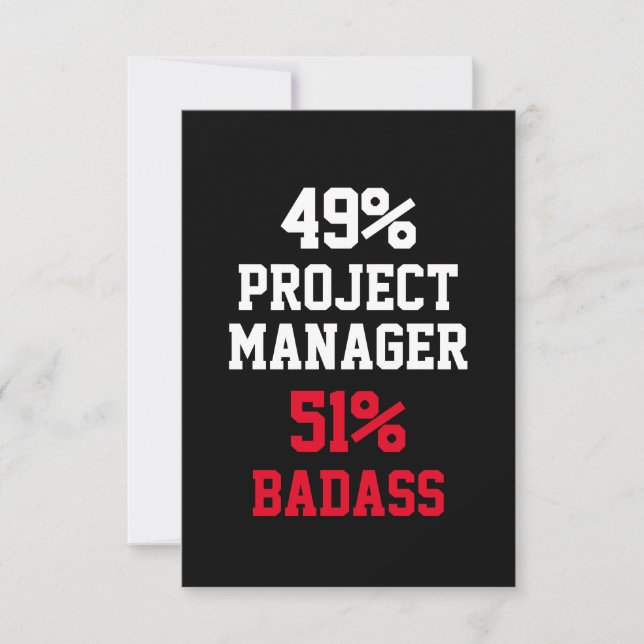 Project Manager Badass Card (Front)