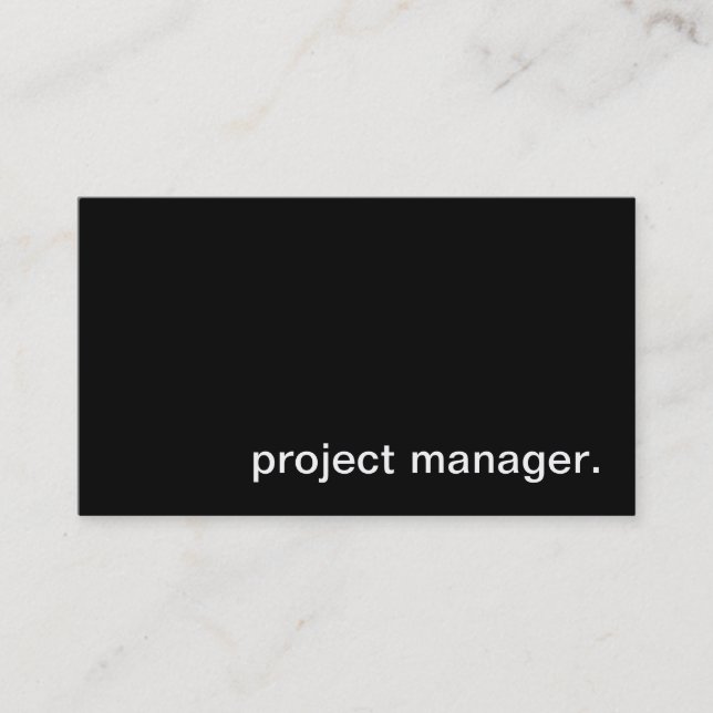 Project Manager Business Card (Front)