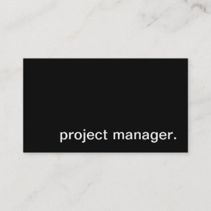project manager. business card