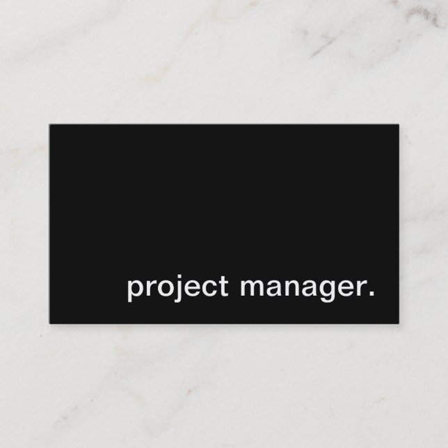 project manager. business card (Front)