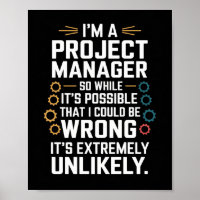 Project Manager Canvas Art - Funny Office Decor fo
