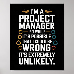 Project Manager Canvas Art - Funny Office Decor fo