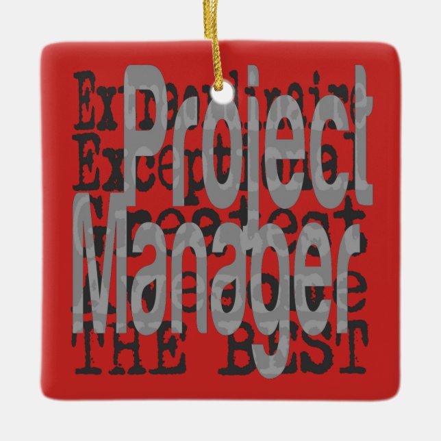 Project Manager Extraordinaire Ceramic Tree Decoration (Front)