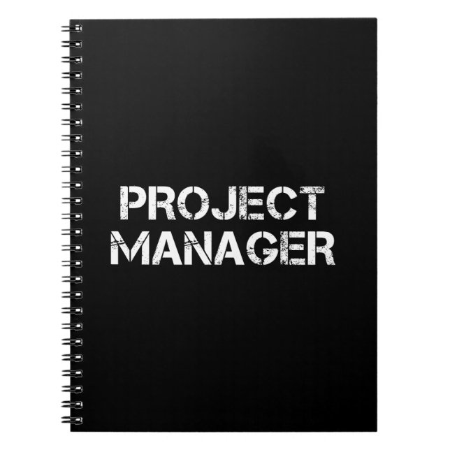 Project Manager Industrial Font Gift Notebook (Front)