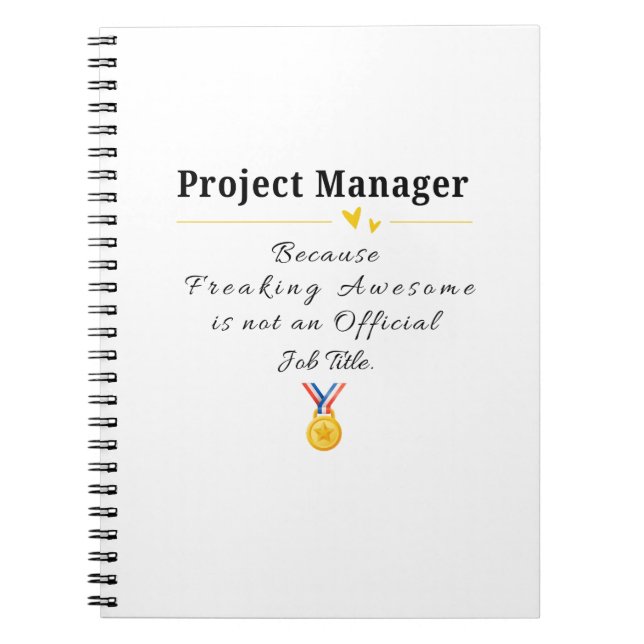 Project Manager Notebook (Front)