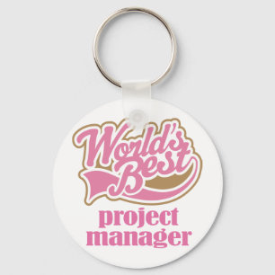Project Manager Pink Gift Key Ring