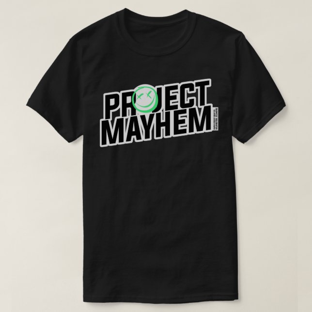 PROJECT MAYHEM - Fight Club Sticker T-Shirt (Design Front)