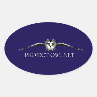 Project Owlnet Oval Sticker