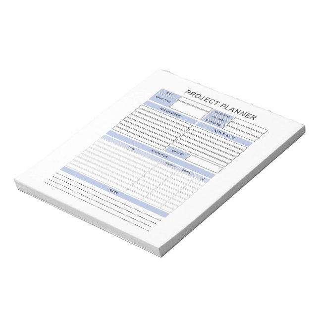 Project Planner Notepad (Rotated)