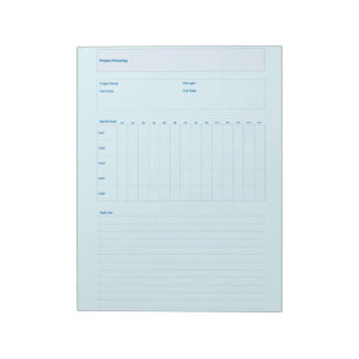 Project Planning Template, Printable Planner Sheet Notepad