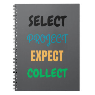 Project Select Expect Collect  Spiral Notebook 
