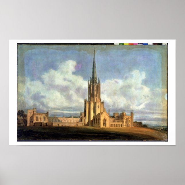 Projected Design for Fonthill Abbey, Wiltshire, 17 Poster (Front)