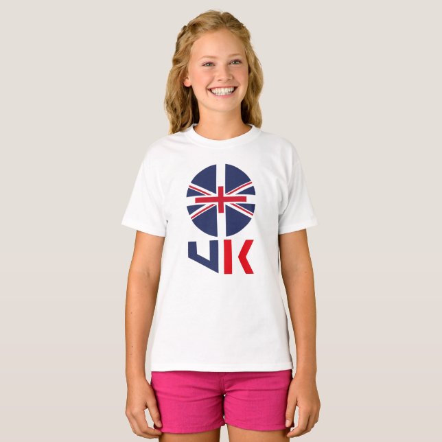 PROJECTED FLAG UK / ENGLAND BY MASANSER T-Shirt (Front Full)
