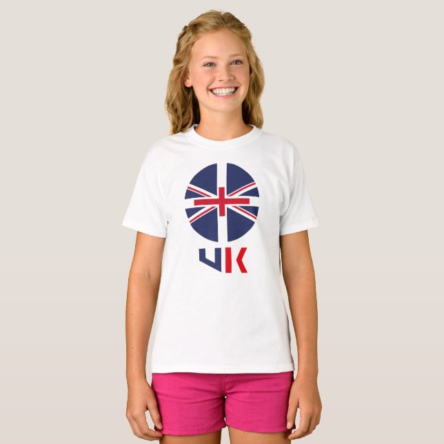 PROJECTED FLAG UK / ENGLAND BY MASANSER T-Shirt (Front Full)