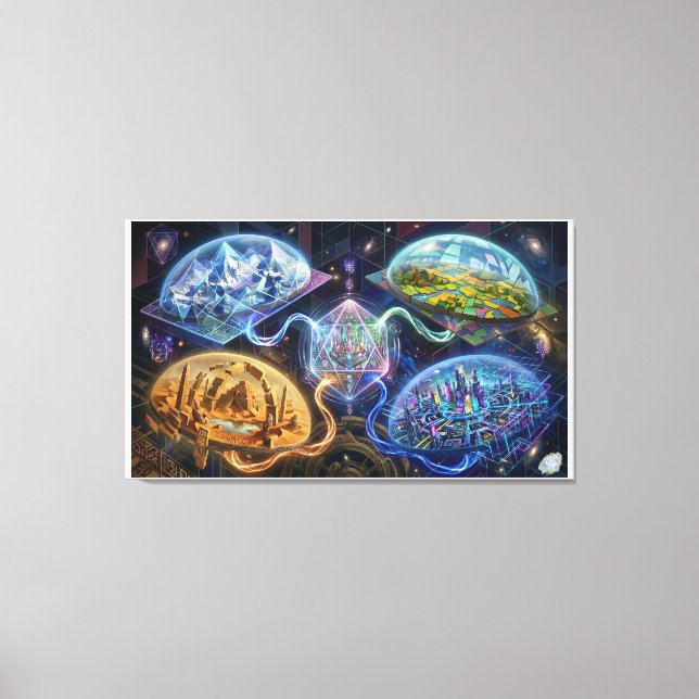 Projection of Adjacent Realities Canvas Print (Front)