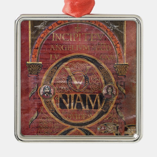 Prologue of the Gospel of St. Luke Metal Tree Decoration (Front)