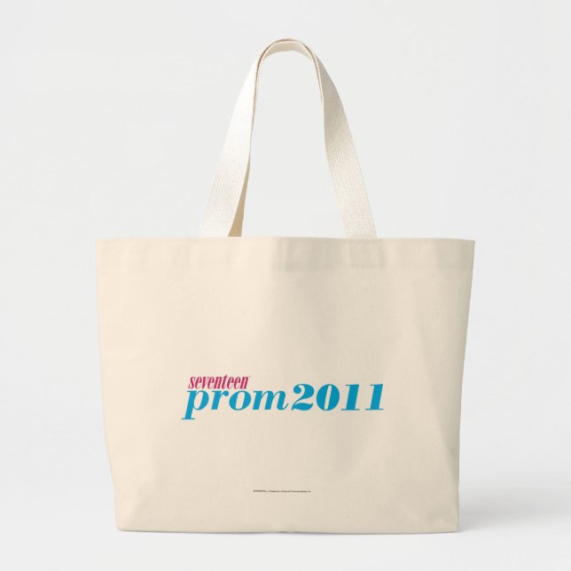 Prom 2011 - Aqua Large Tote Bag (Front)