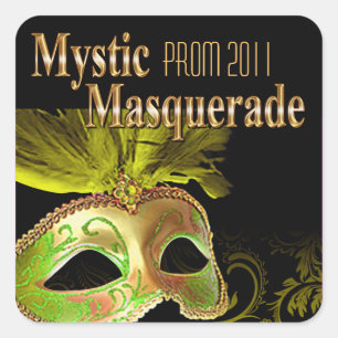 Prom 2011 Mystic Masquerade Party Square Sticker