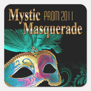 Prom 2011 Mystic Masquerade Party Square Sticker