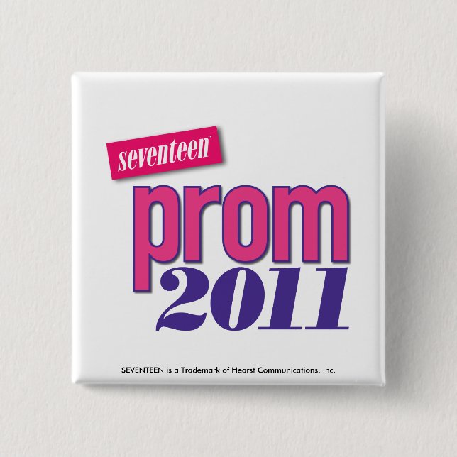 Prom 2011 - Pink 15 Cm Square Badge (Front)
