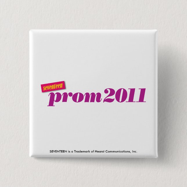 Prom 2011 - Purple 15 Cm Square Badge (Front)