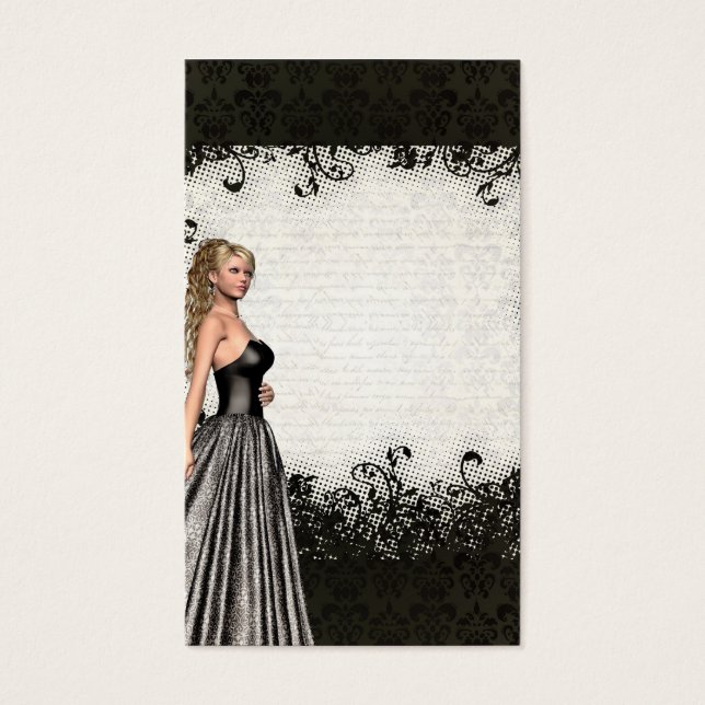 Prom girl in a black dress (Front)