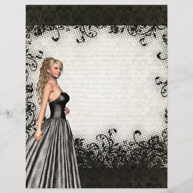 Prom girl in a black dress flyer (Front)