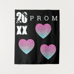Prom Hearts Graduation Backdrop Tapestry
