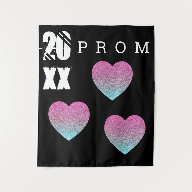 Prom Hearts  Graduation  Backdrop Tapestry (Front)