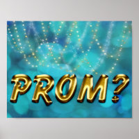 Prom Idea - Promposal Faux Gold Twinkle Lights