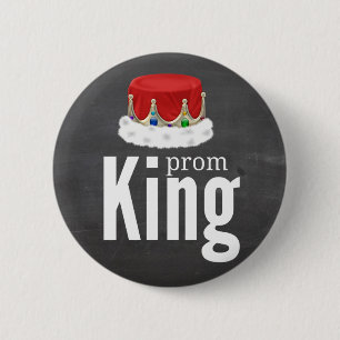 Prom King 6 Cm Round Badge