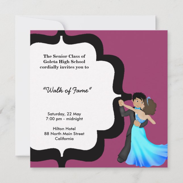 Prom Night Dance Invitation (Front)