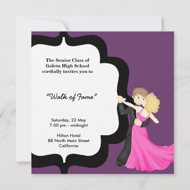 Prom Night Dance Invitation (Front)