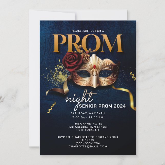PROM NIGHT  Party Invitation (Front)
