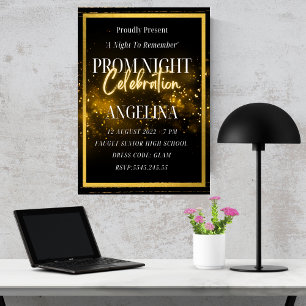 prom night selebration card invitation