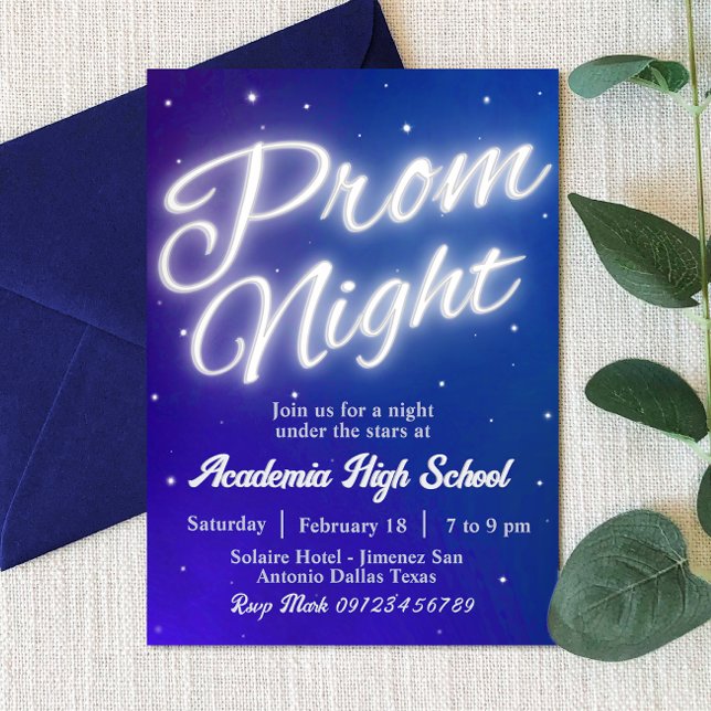 Prom Night - Under the Stars  Invitation (Prom Night - Under the Stars Invitation)