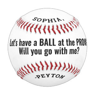 Prom or HOCO Proposal Cute Funny Promposal Idea Baseball