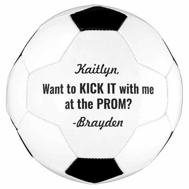 Prom or HOCO Proposal Cute Funny Promposal Idea Football (Front)