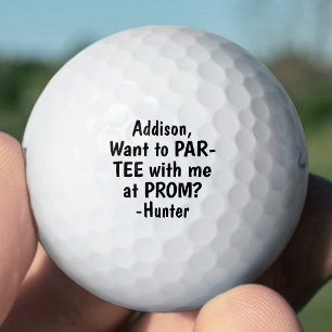 Prom or HOCO Proposal Cute Funny Promposal Idea Golf Balls