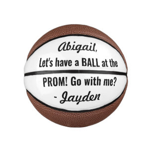 Prom or HOCO Proposal Cute Funny Promposal Idea Mini Basketball