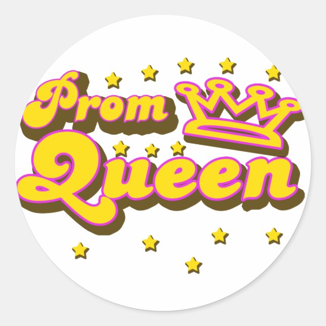 Prom Queen Classic Round Sticker (Front)