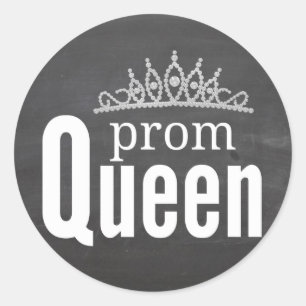 Prom Queen Classic Round Sticker