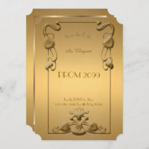Prom Senior-Junior, Gold x Gold Geometric,Art Deco