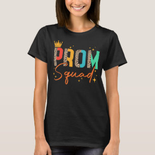 Prom Squad 2022 Senior Grad Graduation Party Leopa T-Shirt
