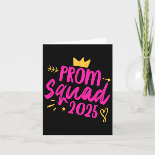 Prom Squad 2025 Queen School Graduation Senior Fri Card