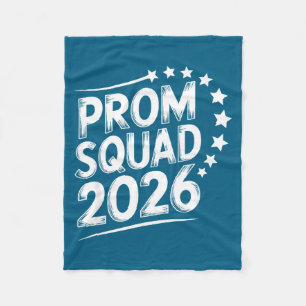 Prom Squad 2026 Graduate Funny Graphic Art Fleece Blanket