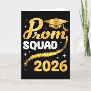 Prom Squad 2026 Senior Graduation Cl Of School Gol Card