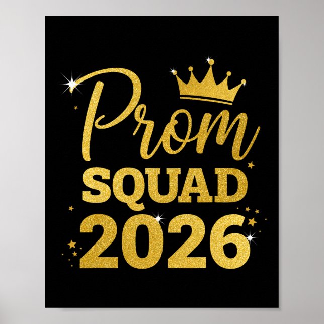 Prom Squad Graduation Cl Of 2026  Poster (Front)