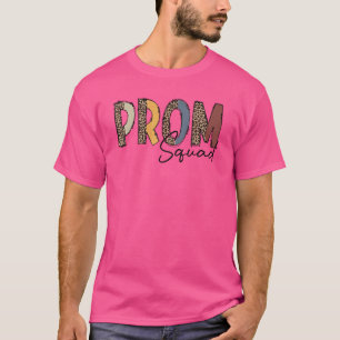 Prom Squad Leopard Print Graduation Family Matchin T-Shirt