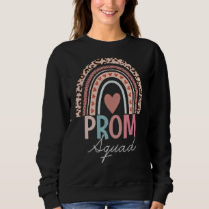 Prom Squad Matching Party For Group Prom Rainbow Sweatshirt